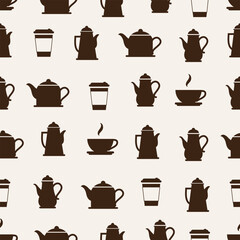 coffee cup seamless pattern for coffee shop background, cafe decoration, dining and culinary events. for a coffee themed greeting card. for coffee-themed fabric motifs