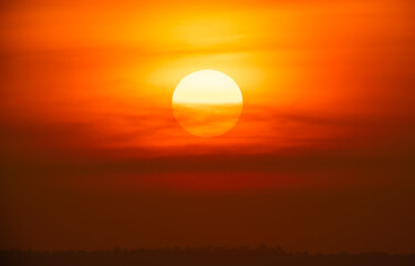 sunset in the sky