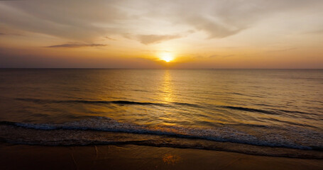 sunset on the beach