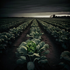 A lot of freshly picked lettuce leaves