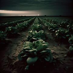 A lot of freshly picked lettuce leaves
