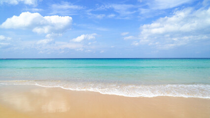 beach with sky and clouds