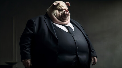 Fat pig in a suit, Generative AI