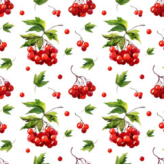 seamless pattern with red berries