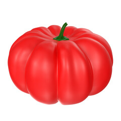red pepper isolated on transparent