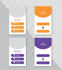 Corporate company business card template, unique modern stylish vector card illustration, creative agency card template