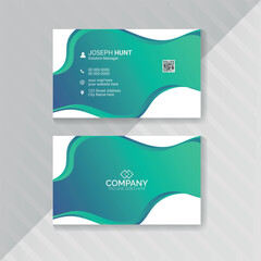 Corporate company business card template, unique modern stylish vector card illustration, creative agency card template