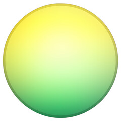 Green and yellow button isolated on white background. Vector illustration.Circle button with green and yellow gradients.Generative Ai