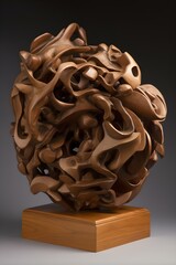 beautiful wooden sculpture of an organic structure