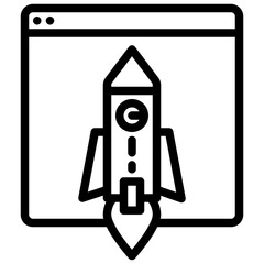 Launch outline icon