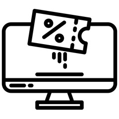 Discount outline icon