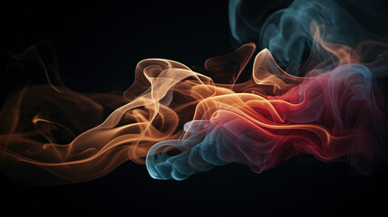 Wallpaper fire lames smoke vibrant modern