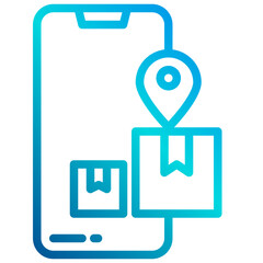 Tracking gradient line icon