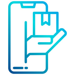 Shiping gradient line icon