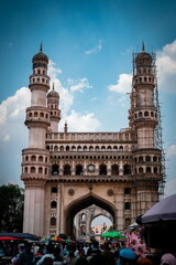 Fototapeta na wymiar Charminar situated in old Hyderabad