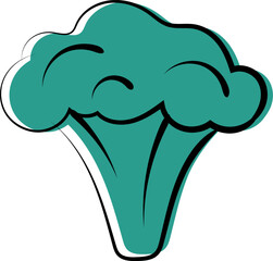 Broccoli on isolated white background.