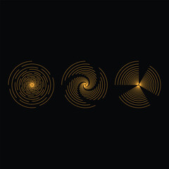 abstract background with circles. golden design