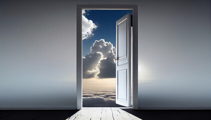 The door that opens the way to heaven. AI Generative