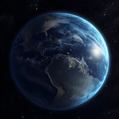Planète terre vue de l'espace