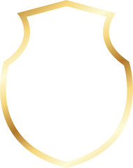 Gold Badge Police Icon Outlines