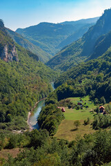 View in Tara River Canyon in Montenegro
