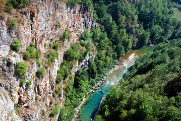 View in Tara River Canyon in Montenegro - obrazy, fototapety, plakaty