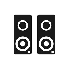 Conventional speaker for music icon