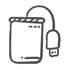 external drive handdrawn icon