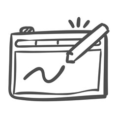 graphic tablet handdrawn icon