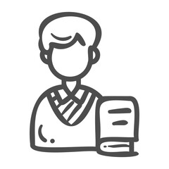 teacher handdrawn icon