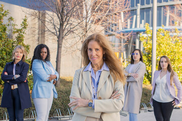 Female empowerment in the world of business. High quality photo