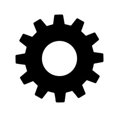 Gear sign simple icon on background