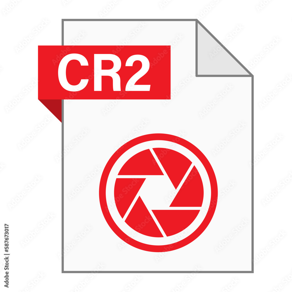 Aufkleber modern flat design of cr2 file icon for web