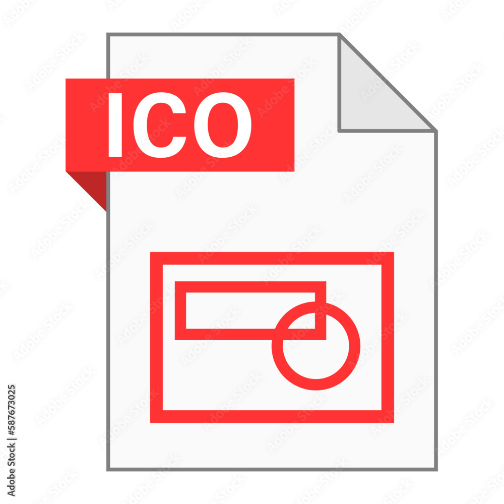 Poster modern flat design of ico file icon for web