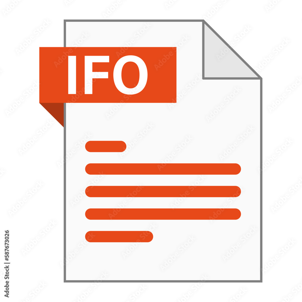 Poster modern flat design of ifo file icon for web