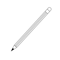 Pencil icon, vector isolated illustration