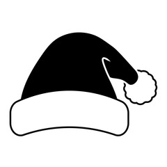 Simple illustration of Santa Claus Christmas hat icon