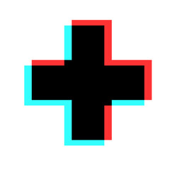 Simple Illustration of medical cross. Isolated flat icon