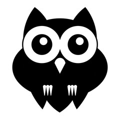 Simple illustration of owl icon Concept for Halloween day