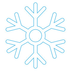 Simple illustration of winter snowflake for Christmas holiday