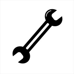 Simple spanner isolated on white background