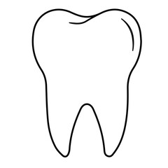 Tooth icon illustration on white background. Dentistry sign for mobile concept and web design