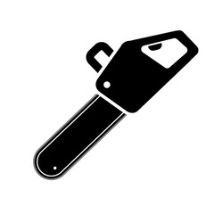 Vector illustration of chainsaw silhouette