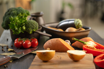 still life with vegetables