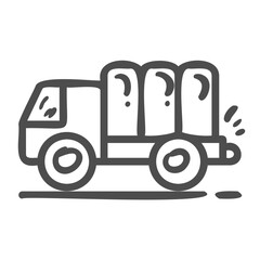 carrying goods handdrawn icon