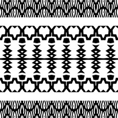 Dark background with abstract shapes. Black and white texture. Seamless monochrome repeating pattern for web page, textures, card, poster, fabric, textile.