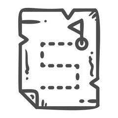 map handdrawn icon