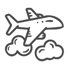 plane handdrawn icon