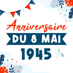 Anniversaire du 8 mai 1945 - Titre et illustration autour de la victoire de la seconde guerre mondiale