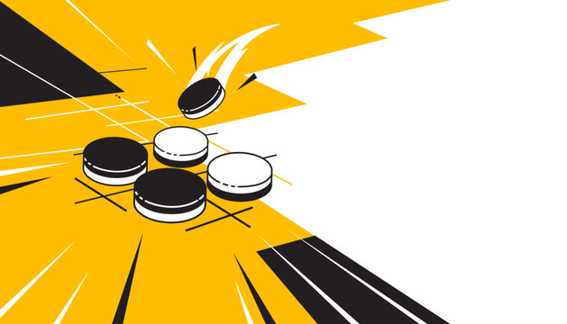 Vector illustration of othello game. Board game concept
